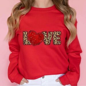 ❤️❤️ Animal Print “LOVE” Sweatshirt